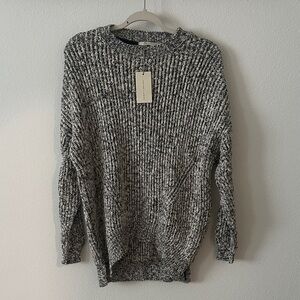 Elegant Black and White Knit Sweater